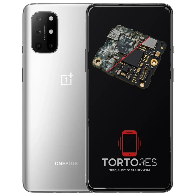 OnePlus 8T z ilustracją zalania - czyszczenie po zalaniu