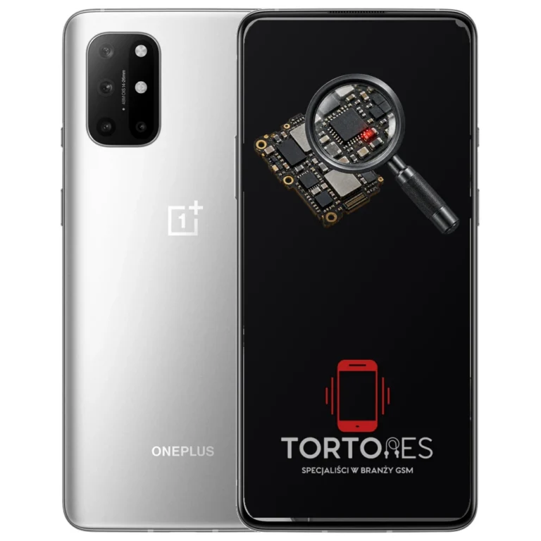 OnePlus 8T z symbolem diagnostyki - diagnoza telefonu