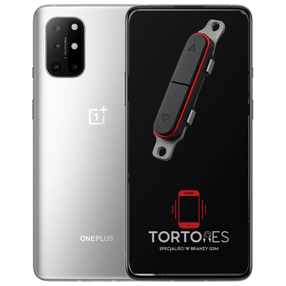 OnePlus 8T z symbolem przycisków - naprawa przycisków włączania i głośności