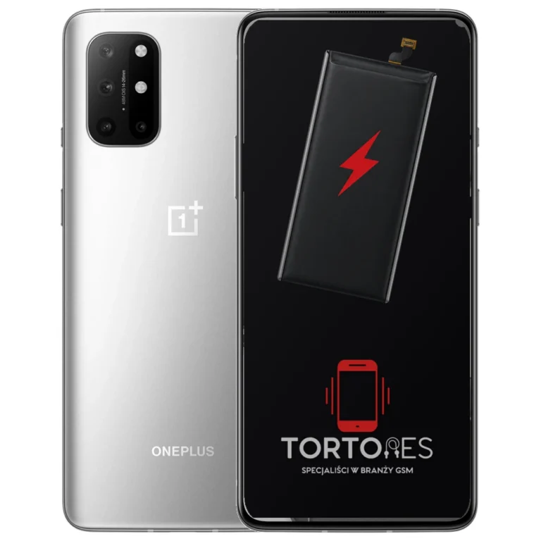 OnePlus 8T z ilustracją baterii - wymiana baterii