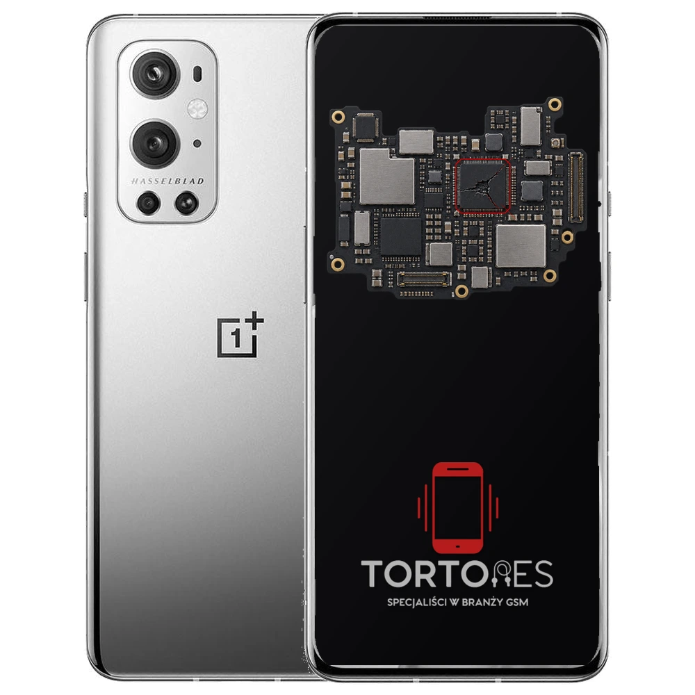 OnePlus 9 Pro z ilustracją płyty głównej - naprawa płyty głównej