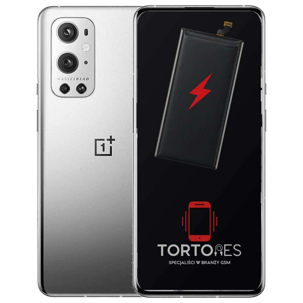 OnePlus 9 Pro z ilustracją baterii - wymiana baterii