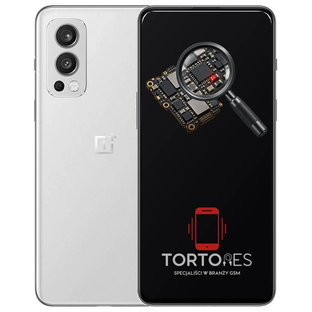 OnePlus Nord 2 5G z symbolem diagnostyki - diagnoza telefonu