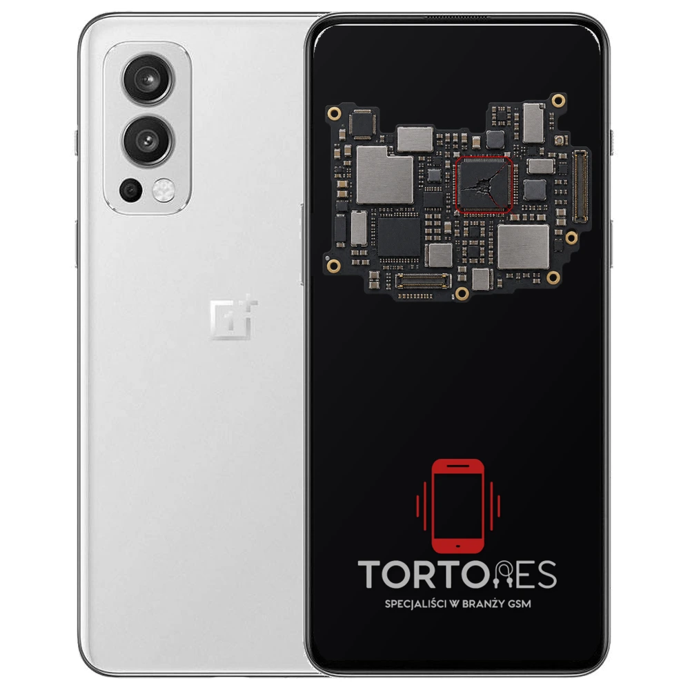 OnePlus Nord 2 5G z ilustracją płyty głównej - naprawa płyty głównej
