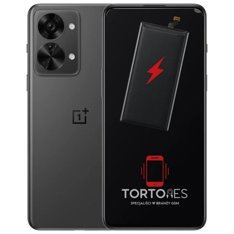 OnePlus Nord 2T 5G z ilustracją baterii - wymiana baterii