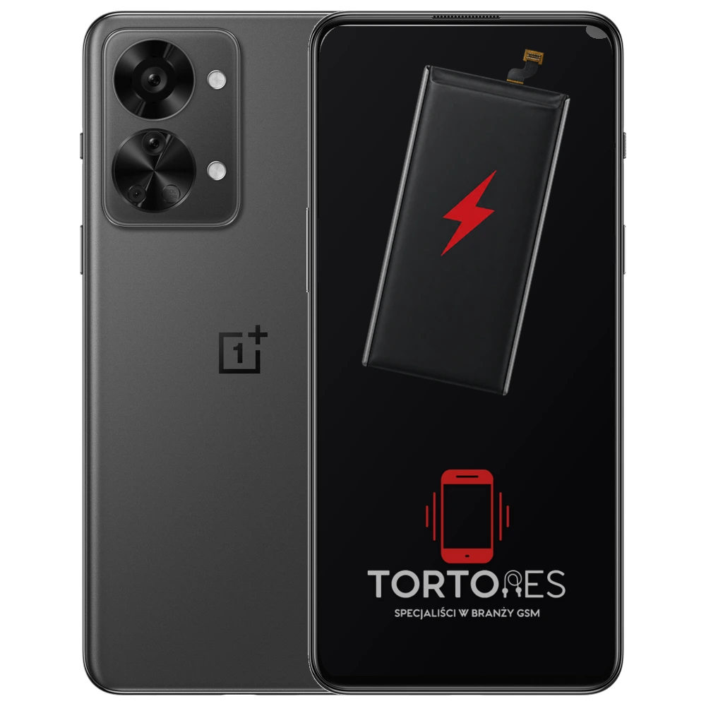 OnePlus Nord 2T 5G z ilustracją baterii - wymiana baterii