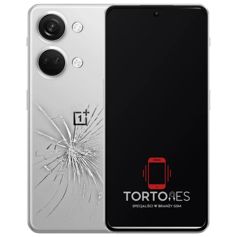 OnePlus Nord 3 5G z ilustracją pękniętej tylnej klapki - wymiana zbitej klapki