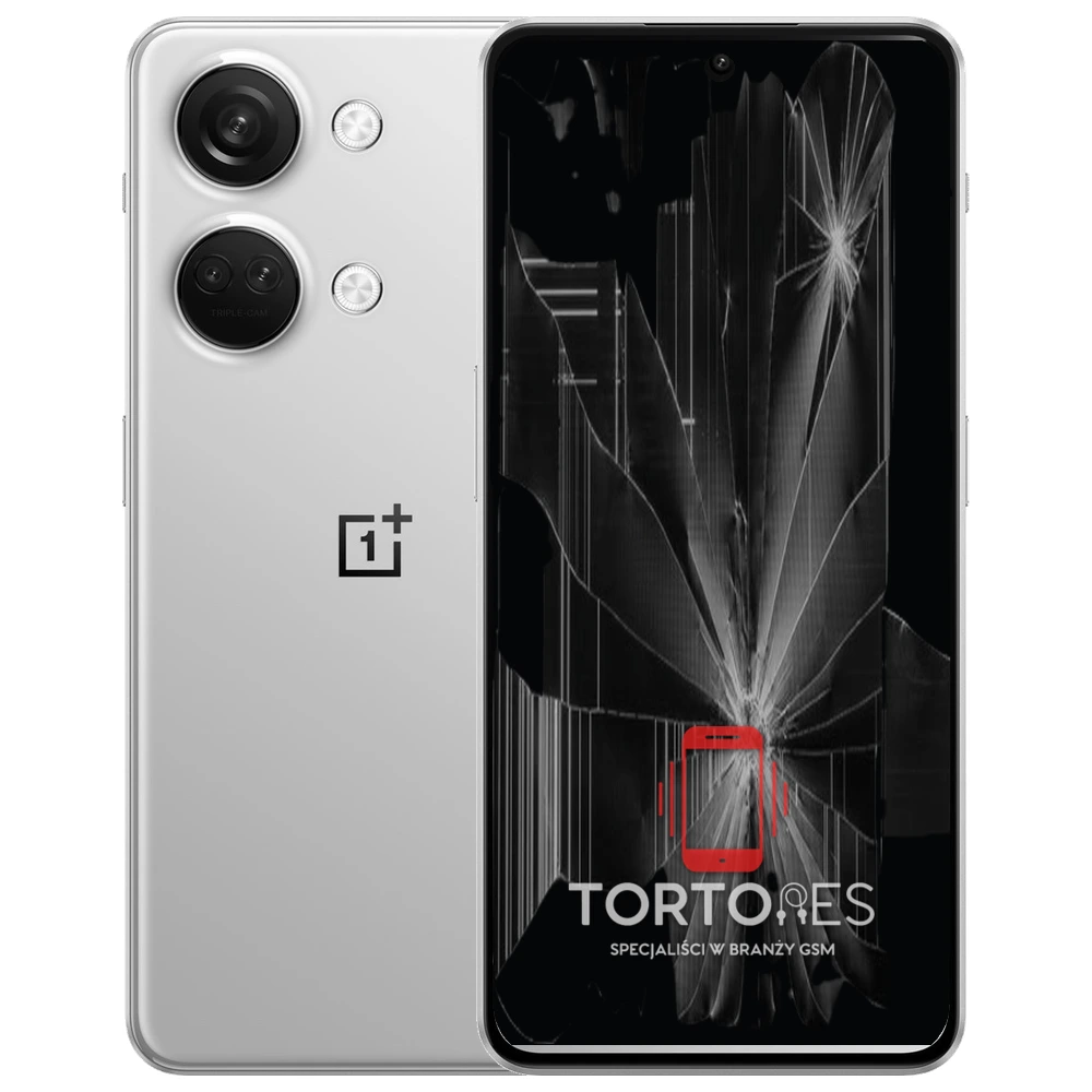 OnePlus Nord 3 5G z ilustracją pękniętego wyświetlacza - wymiana zbitego wyświetlacza