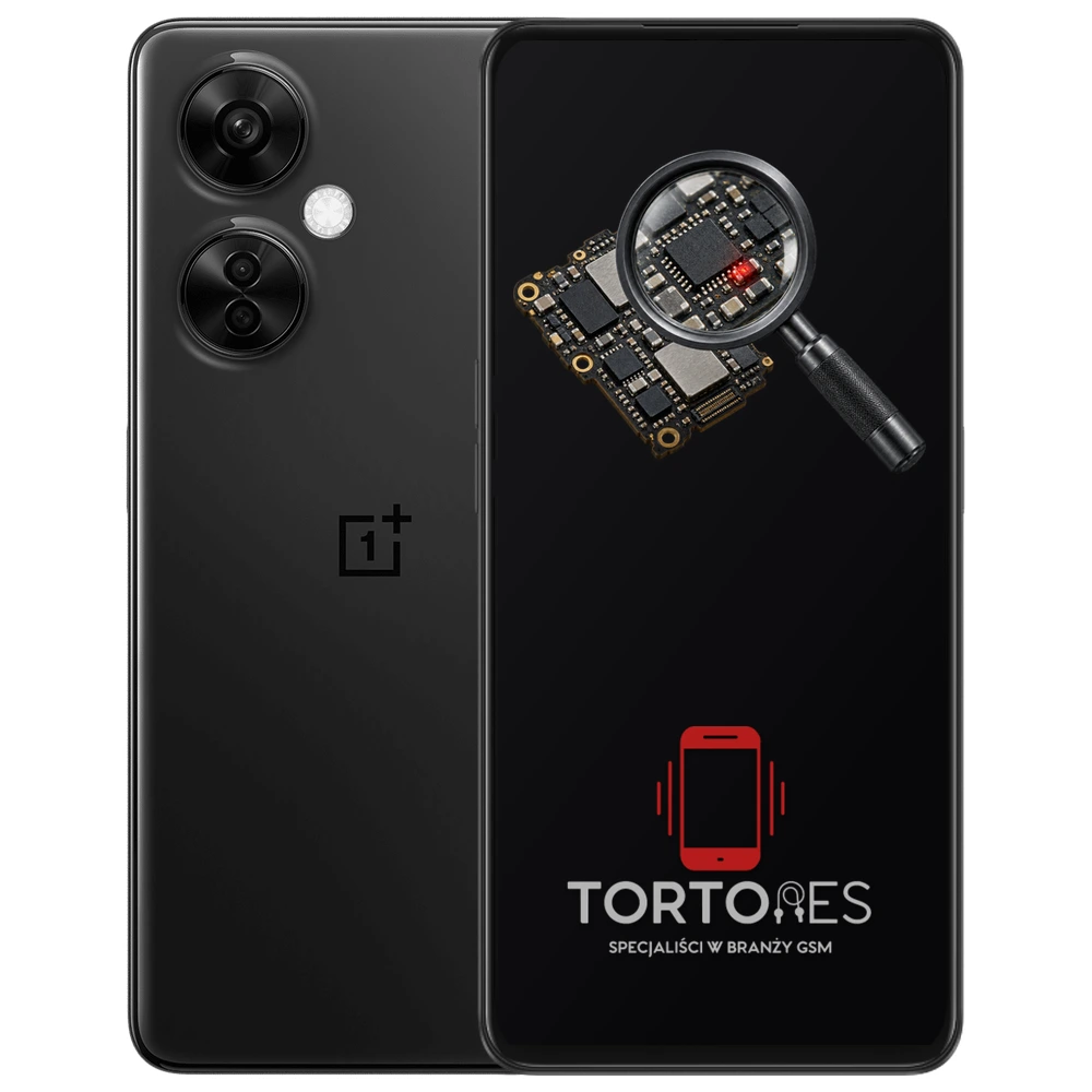 OnePlus Nord CE 3 Lite 5G z symbolem diagnostyki - diagnoza telefonu