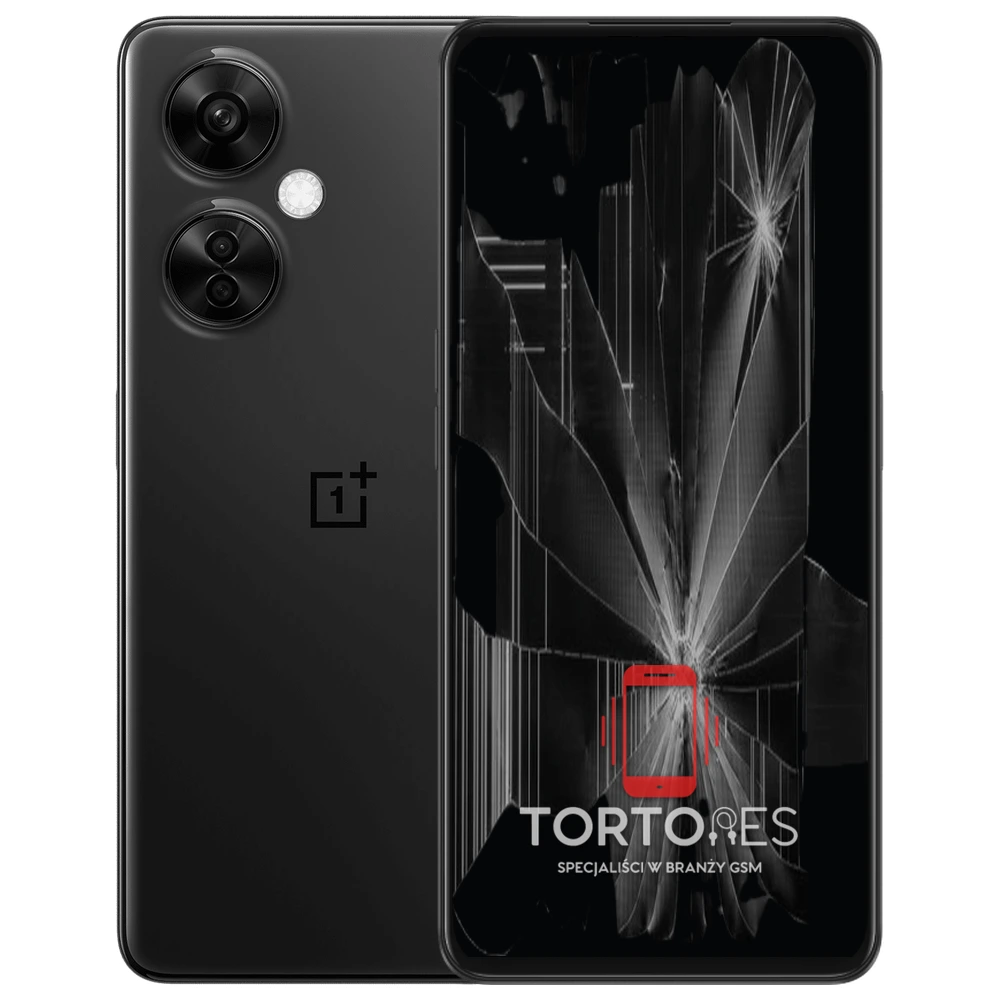 OnePlus Nord CE 3 Lite 5G z ilustracją pękniętego wyświetlacza - wymiana zbitego wyświetlacza