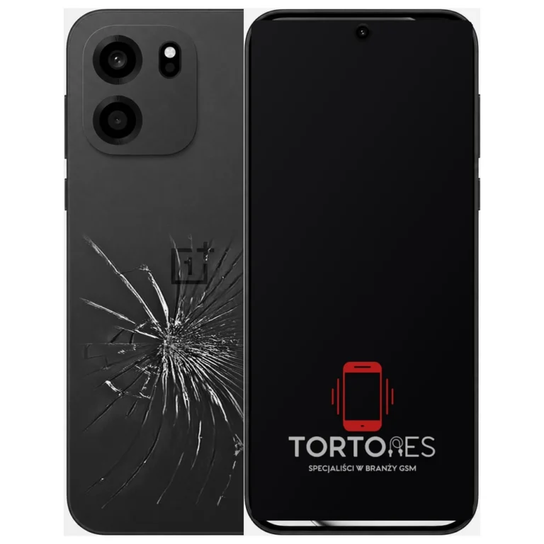 OnePlus Nord CE6 z ilustracją pękniętej tylnej klapki - wymiana zbitej klapki