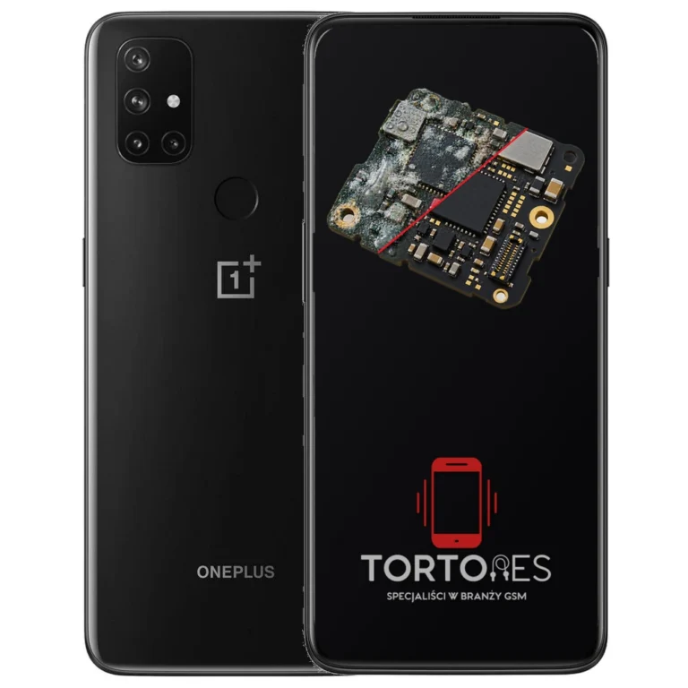OnePlus Nord N10 5G z ilustracją zalania - czyszczenie po zalaniu