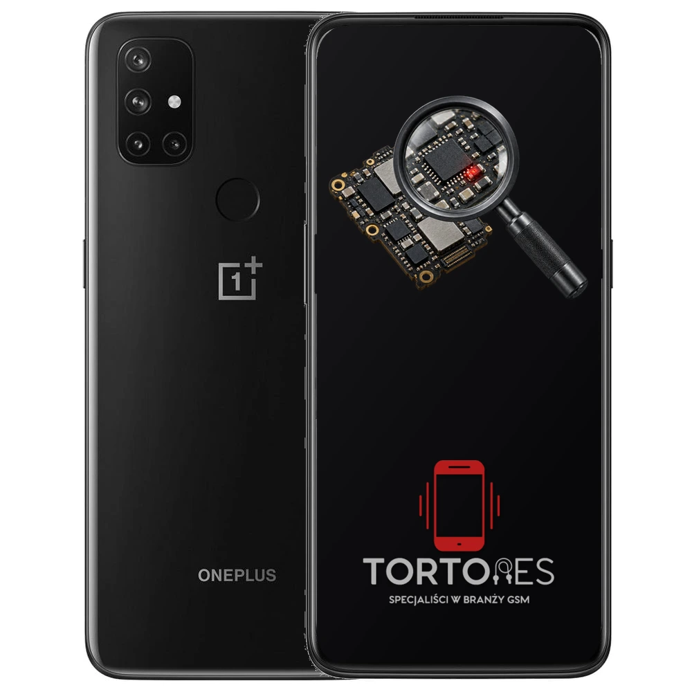 OnePlus Nord N10 5G z symbolem diagnostyki - diagnoza telefonu