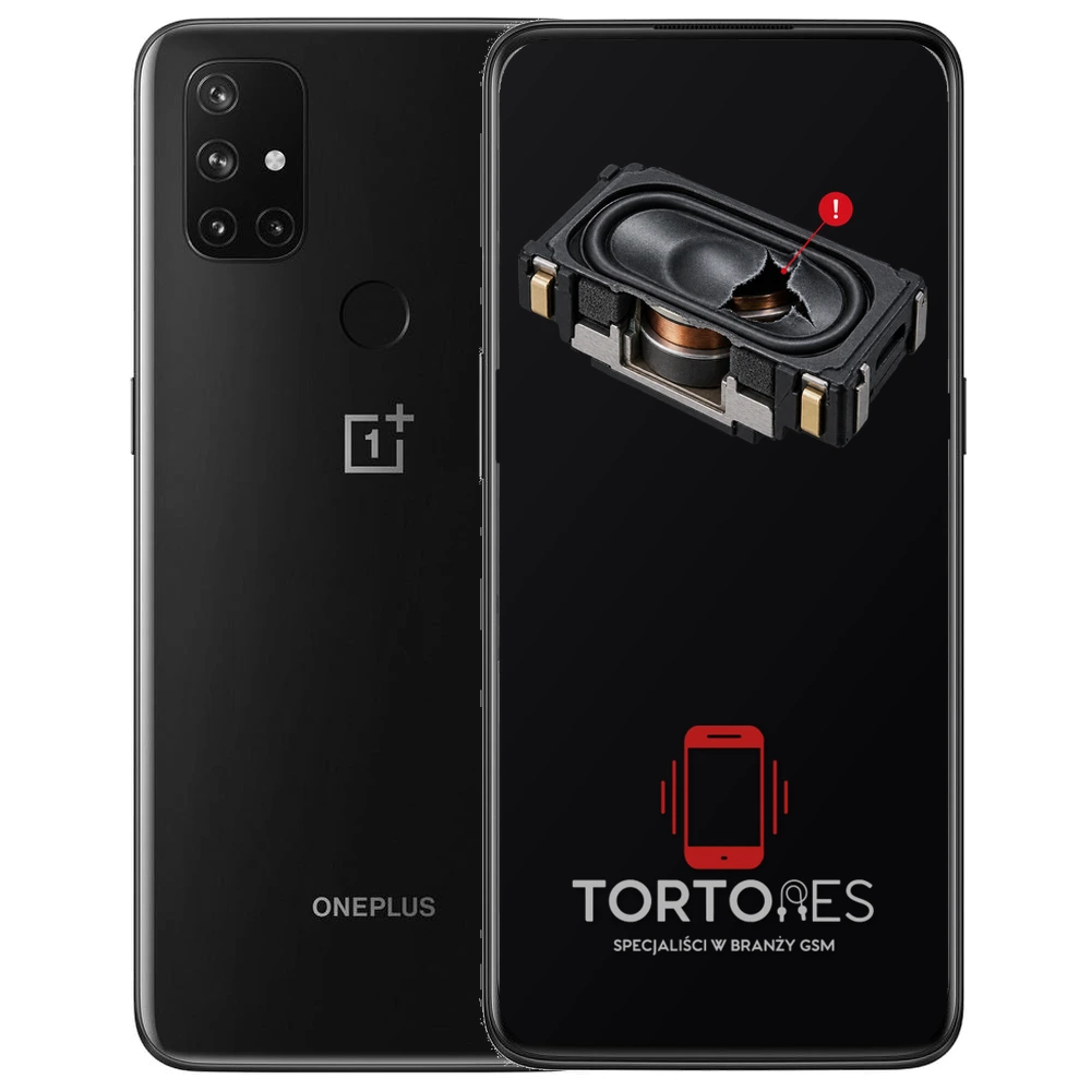 OnePlus Nord N10 5G z symbolem głośnika multimedialnego - wymiana głośnika multimedialnego