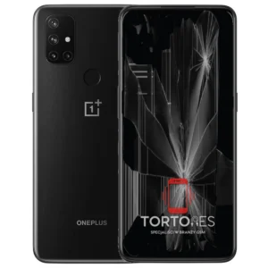 OnePlus Nord N10 5G z ilustracją pękniętego wyświetlacza - wymiana zbitego wyświetlacza