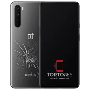 OnePlus Nord z ilustracją pękniętej tylnej klapki - wymiana zbitej klapki