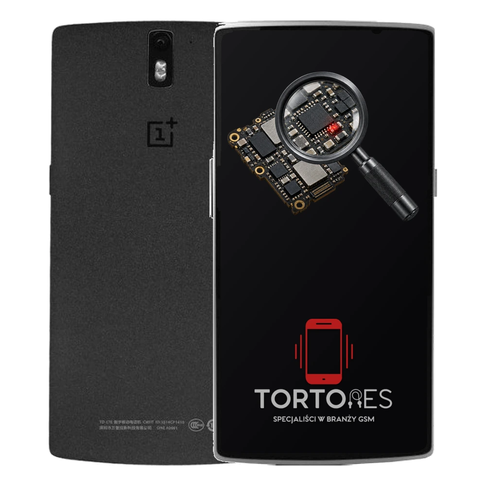 OnePlus One z symbolem diagnostyki - diagnoza telefonu