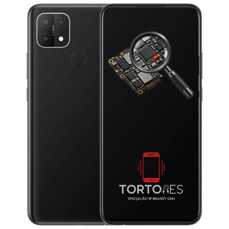 OPPO A15 z symbolem diagnostyki - diagnoza telefonu