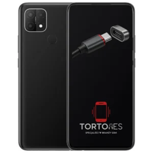 OPPO A15 z ilustracją złącza ładowania - naprawa złącza ładowania