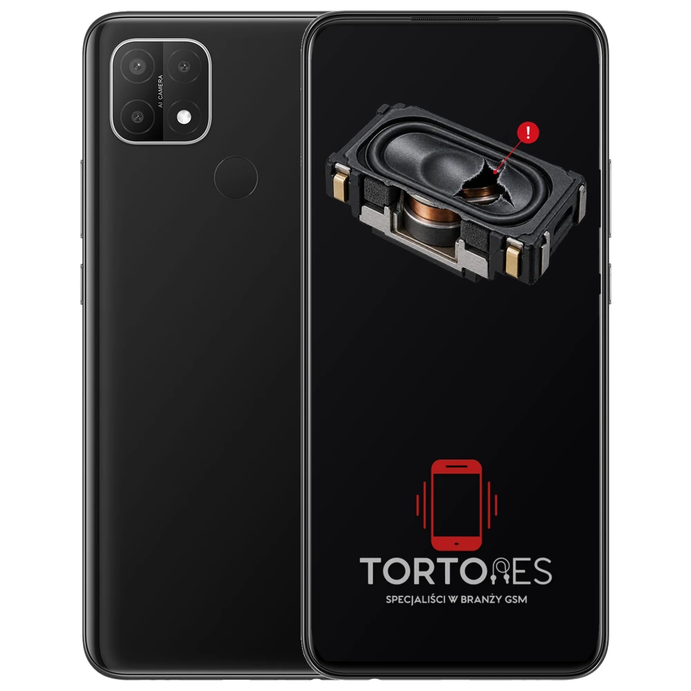 OPPO A15 z symbolem głośnika multimedialnego - wymiana głośnika multimedialnego