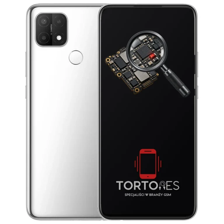 OPPO A15s z symbolem diagnostyki - diagnoza telefonu