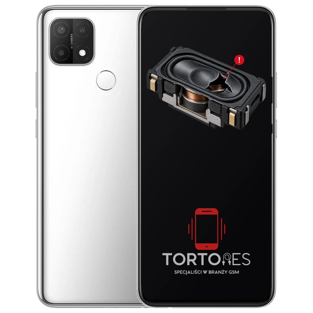 OPPO A15s z symbolem głośnika multimedialnego - wymiana głośnika multimedialnego