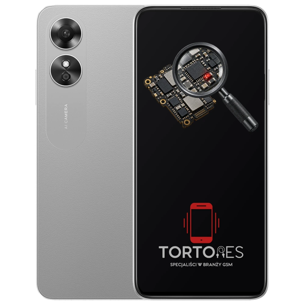 OPPO A17 z symbolem diagnostyki - diagnoza telefonu