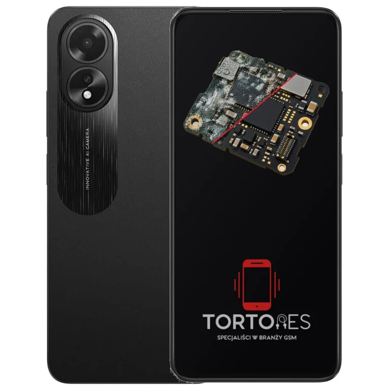 OPPO A18 z ilustracją zalania - czyszczenie po zalaniu