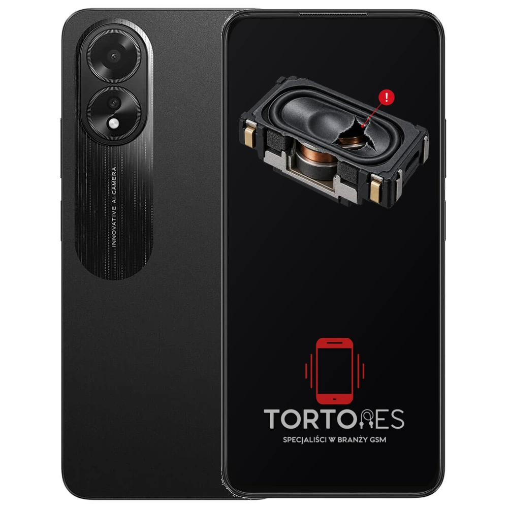 OPPO A18 z symbolem głośnika multimedialnego - wymiana głośnika multimedialnego