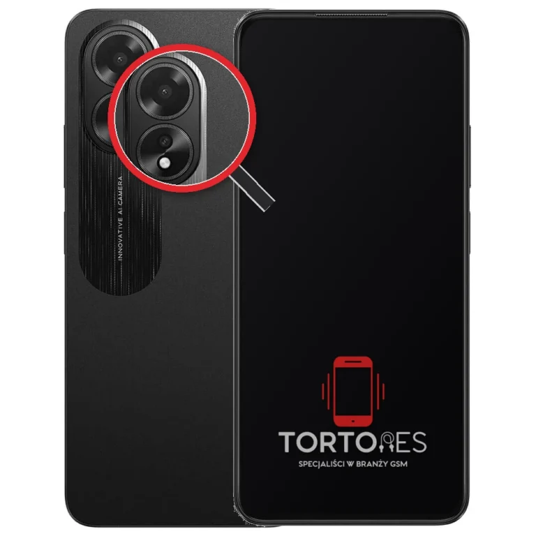 OPPO A18 z lupą na tylnych aparatach - wymiana tylnej kamery