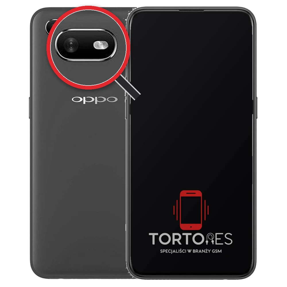 OPPO A1k z lupą na tylnych aparatach - wymiana tylnej kamery