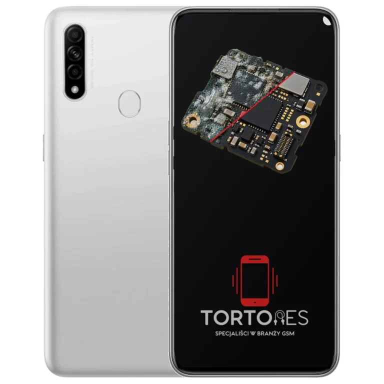 OPPO A31 (2020) z ilustracją zalania - czyszczenie po zalaniu