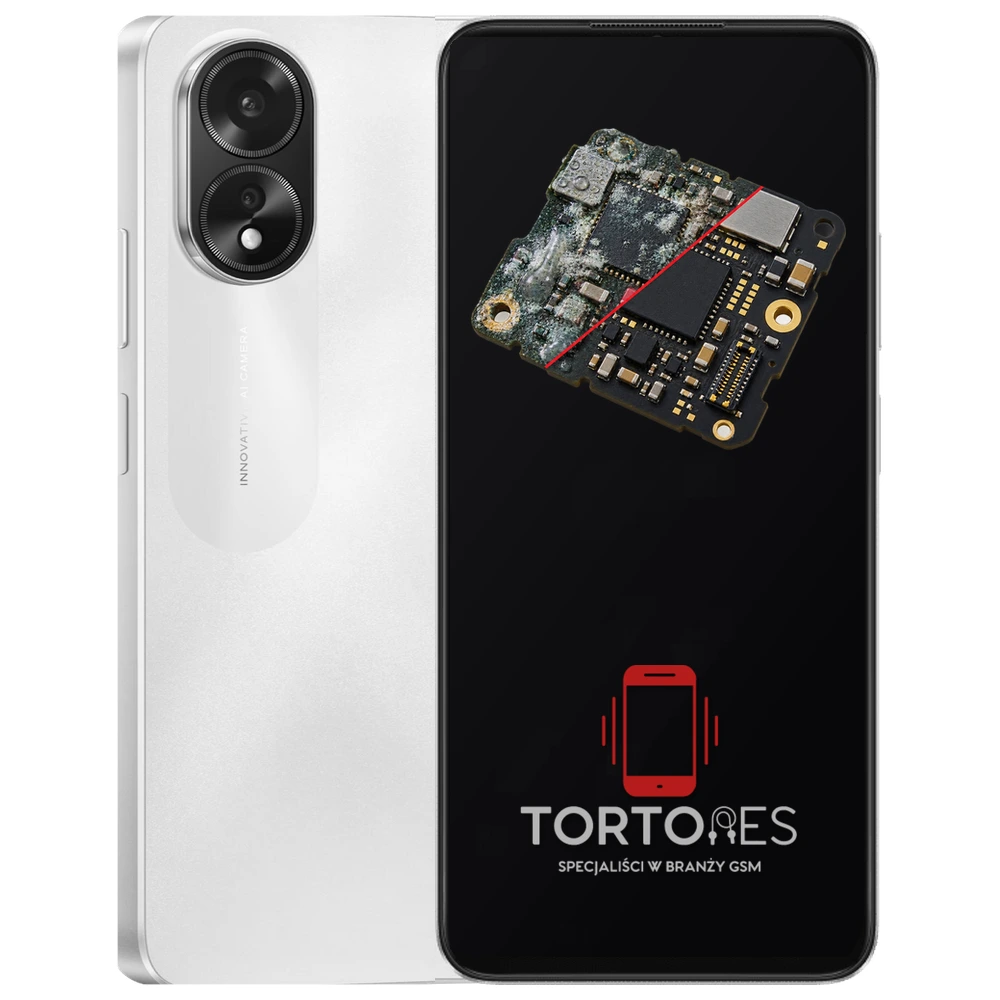 OPPO A38 z ilustracją zalania - czyszczenie po zalaniu