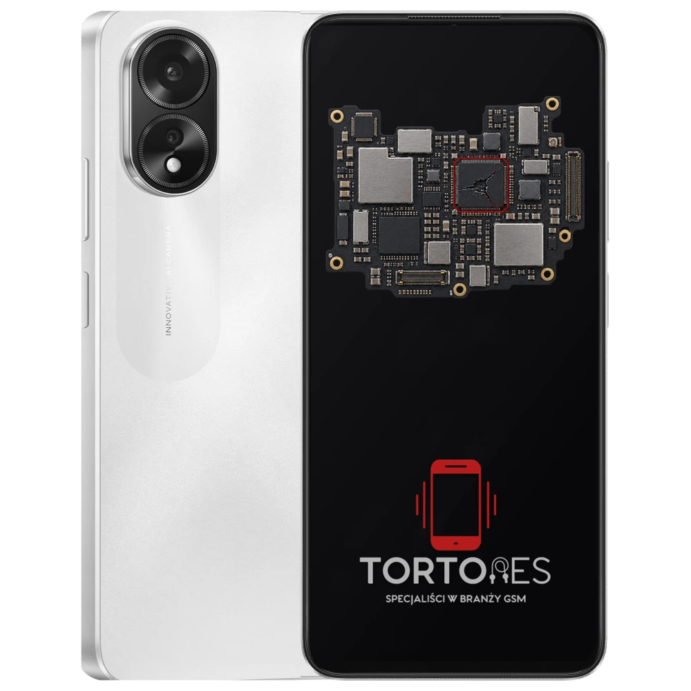 OPPO A38 z ilustracją płyty głównej - naprawa płyty głównej