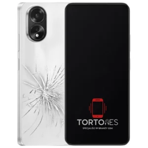 OPPO A38 z ilustracją pękniętej tylnej klapki - wymiana zbitej klapki