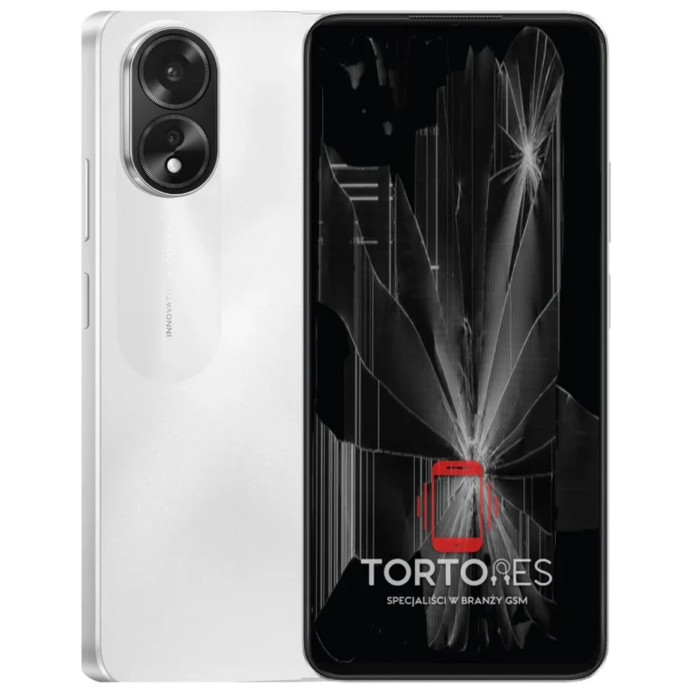 OPPO A38 z ilustracją pękniętego wyświetlacza - wymiana zbitego wyświetlacza