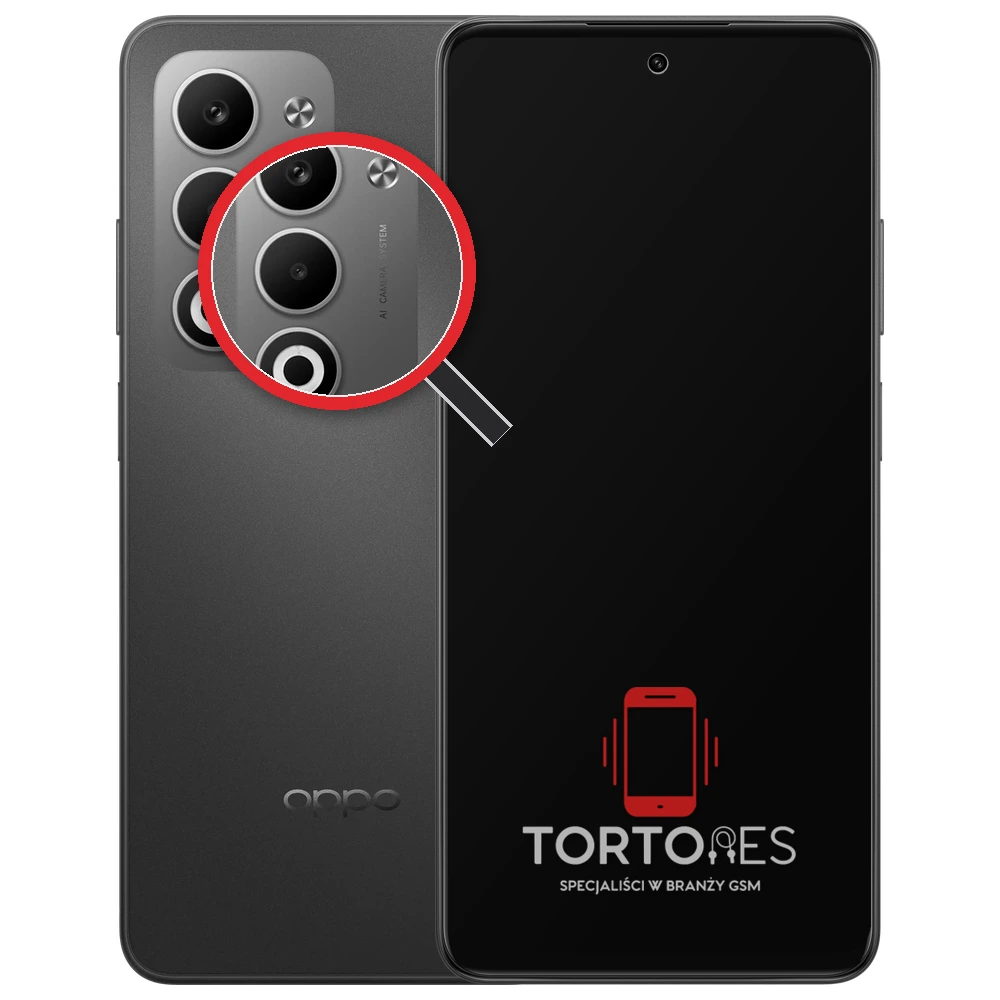 OPPO A5 5G z lupą na tylnych aparatach - wymiana tylnej kamery
