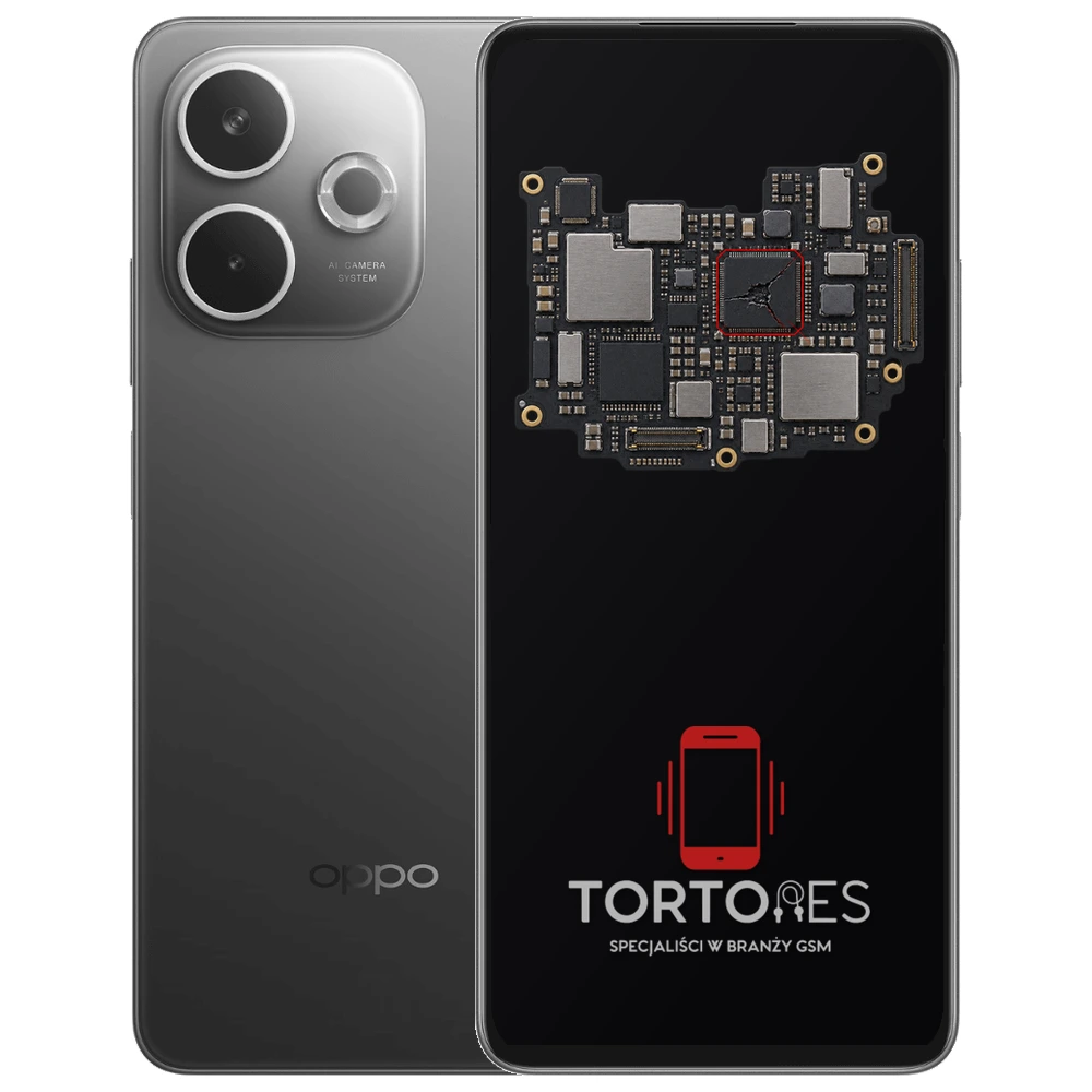 OPPO A5 Pro 5G z ilustracją płyty głównej - naprawa płyty głównej