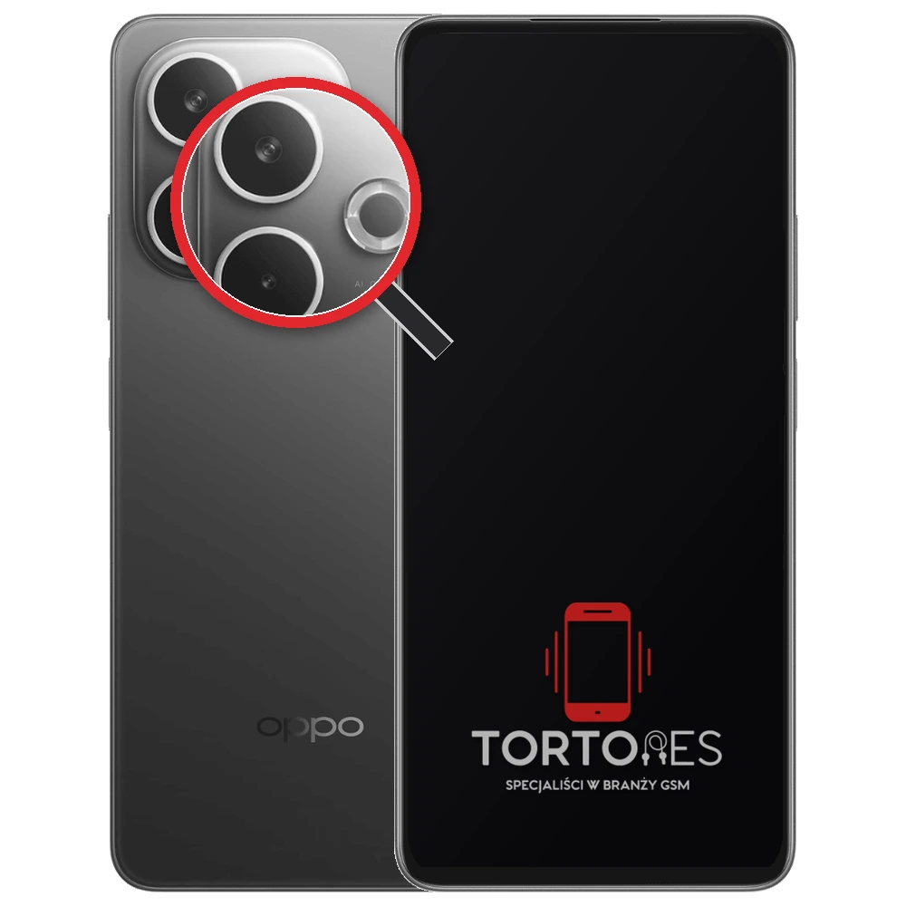 OPPO A5 Pro 5G z lupą na tylnych aparatach - wymiana tylnej kamery