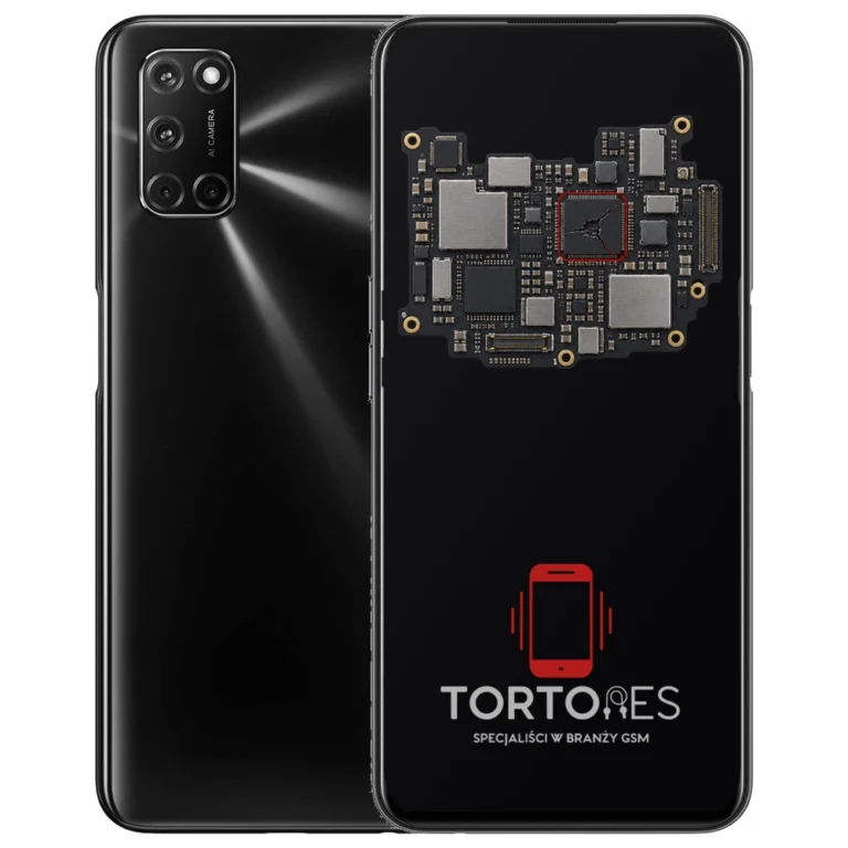 OPPO A52 z ilustracją płyty głównej - naprawa płyty głównej