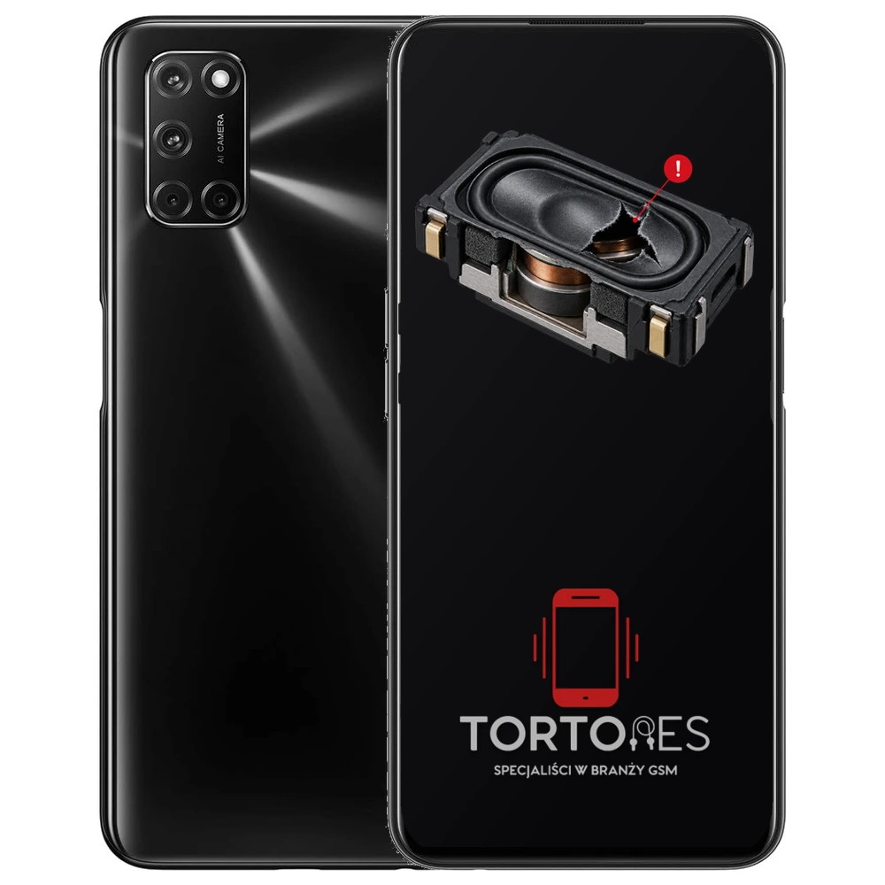 OPPO A52 z symbolem głośnika multimedialnego - wymiana głośnika multimedialnego