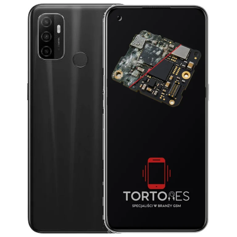 OPPO A53 (2020) z ilustracją zalania - czyszczenie po zalaniu