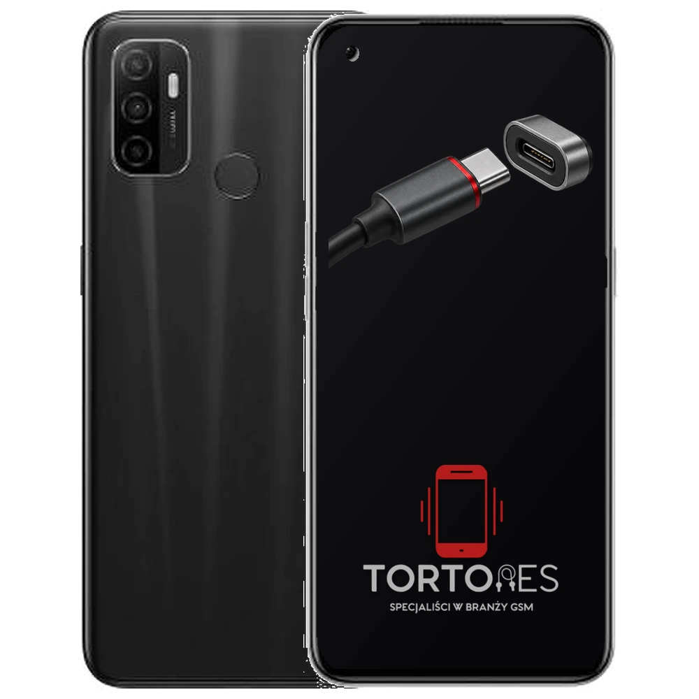 OPPO A53 (2020) z ilustracją złącza ładowania - naprawa złącza ładowania