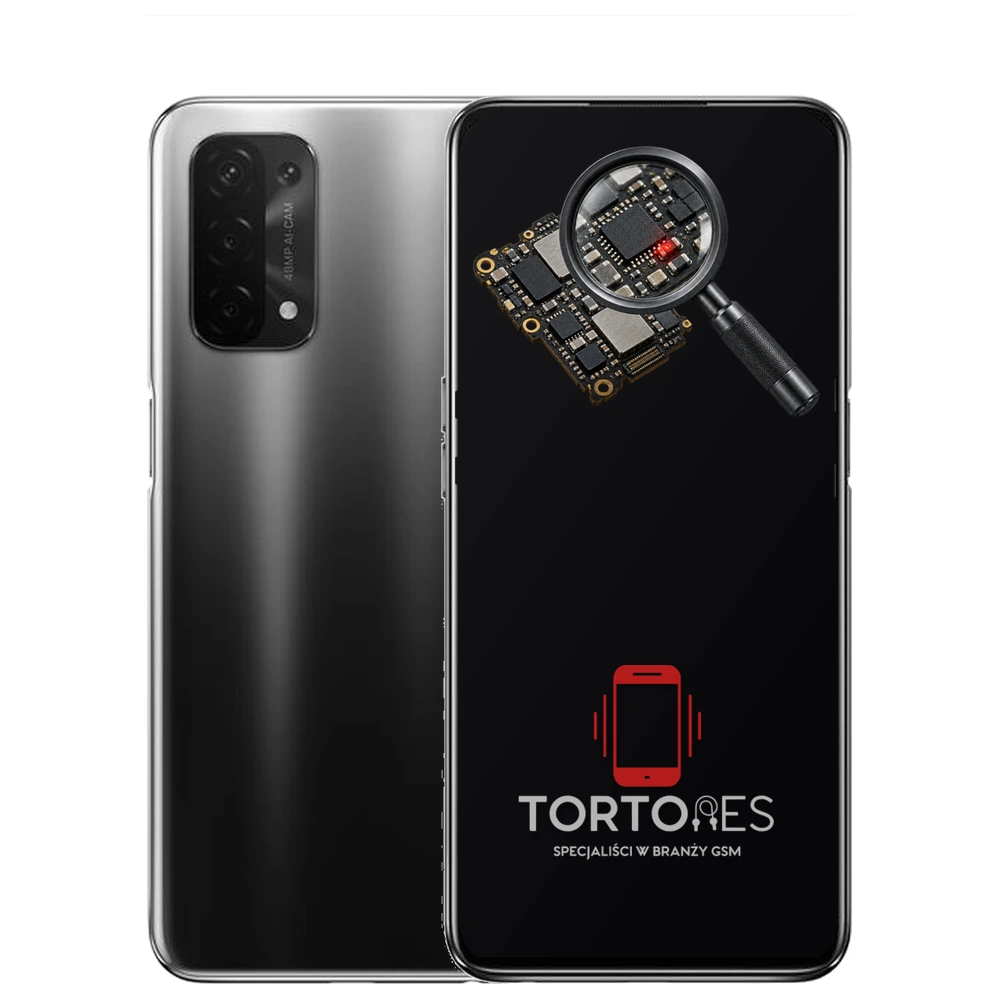 OPPO A54 5G z symbolem diagnostyki - diagnoza telefonu