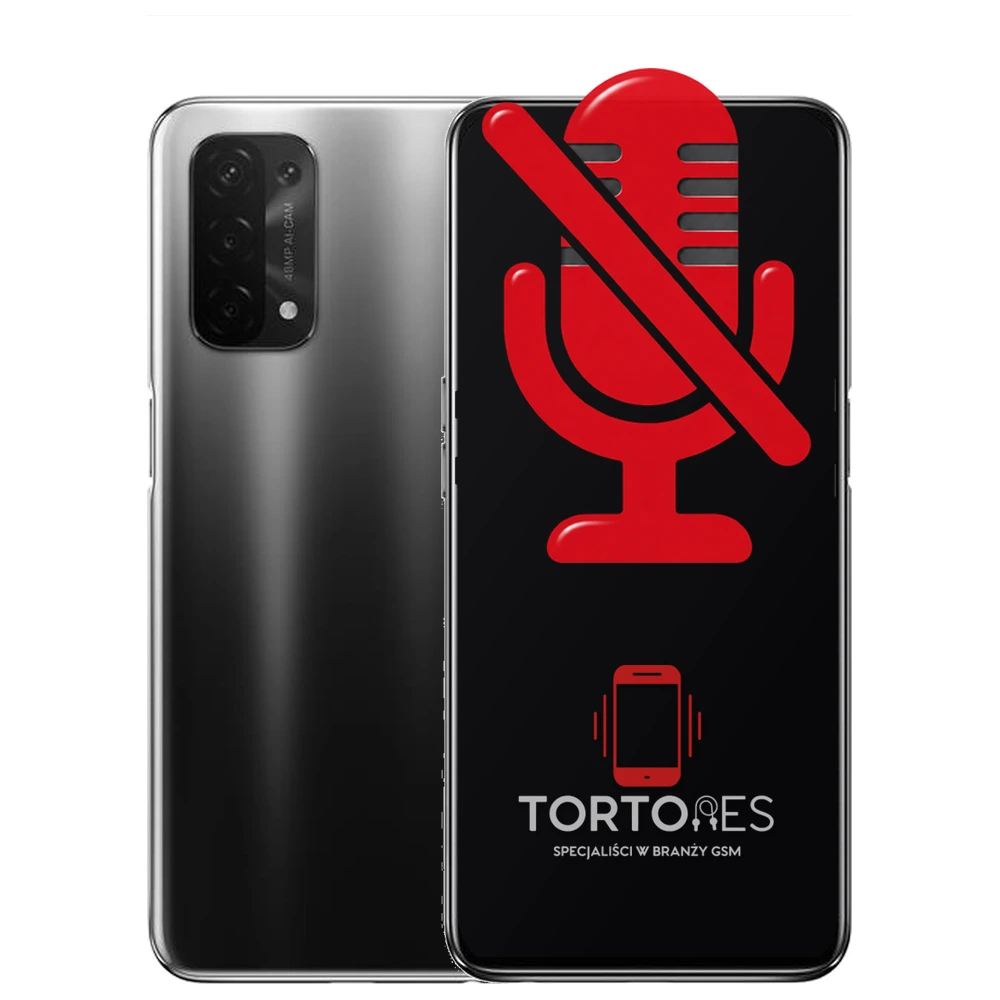 OPPO A54 5G z symbolem mikrofonu - naprawa mikrofonu