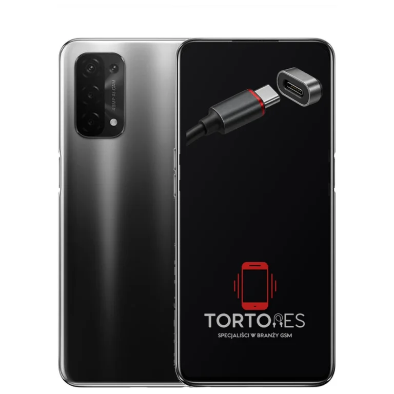 OPPO A54 5G z ilustracją złącza ładowania - naprawa złącza ładowania