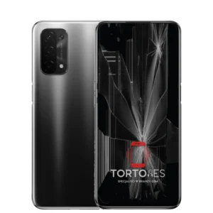 OPPO A54 5G z ilustracją pękniętego wyświetlacza - wymiana zbitego wyświetlacza