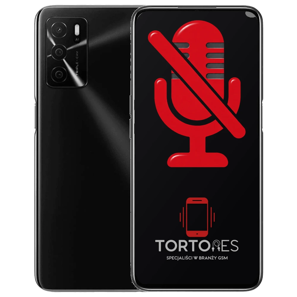 OPPO A54s z symbolem mikrofonu - naprawa mikrofonu