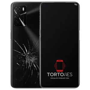 OPPO A54s z ilustracją pękniętej tylnej klapki - wymiana zbitej klapki