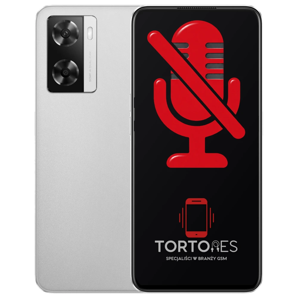 OPPO A57s z symbolem mikrofonu - naprawa mikrofonu